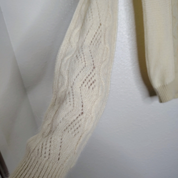 Maison Scotch Cream  Lamb wool/ Angora Blend Knit Jumper Sweater Sz 1 / Small - Picture 11 of 16